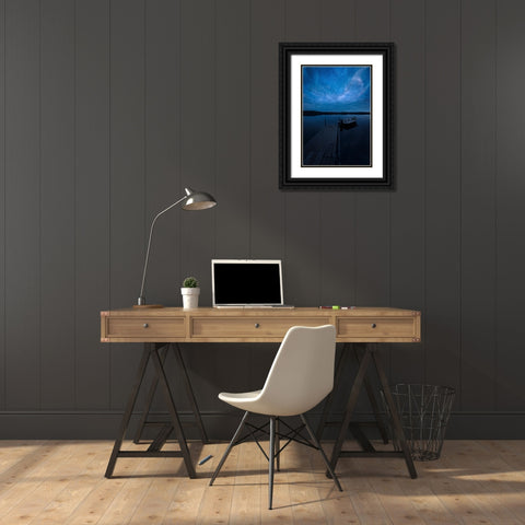 Night Black Ornate Wood Framed Art Print with Double Matting by Lindsten, Christian