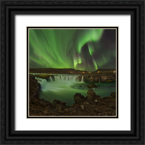 Waterfall Of Gods Black Ornate Wood Framed Art Print with Double Matting by Smid Master, Jan