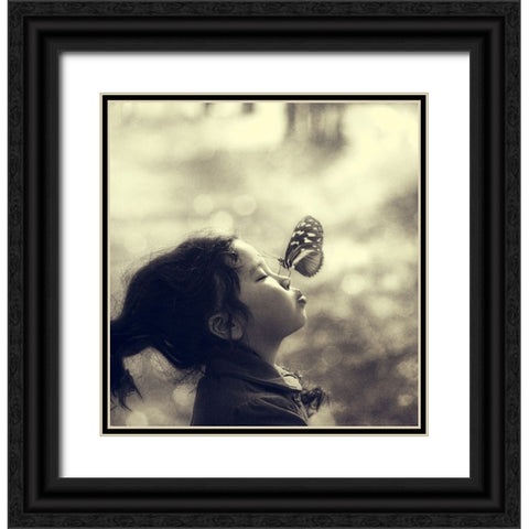 New Friend Black Ornate Wood Framed Art Print with Double Matting by Melik-Nubarova, Svetlana