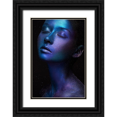 Space Black Ornate Wood Framed Art Print with Double Matting by Malikov, Alex