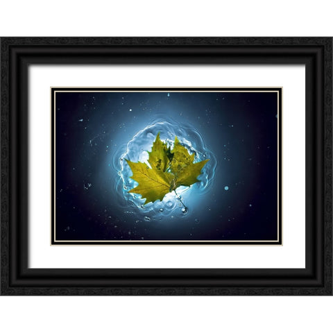 Cosmic Autumn Black Ornate Wood Framed Art Print with Double Matting by Lazarov, Alexandar
