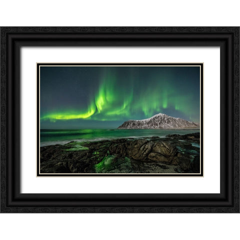 Peaceful Skagsanden Black Ornate Wood Framed Art Print with Double Matting by Pelissier, Marc