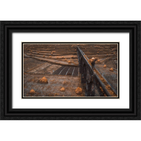 An Old Canal Black Ornate Wood Framed Art Print with Double Matting by TIANQI