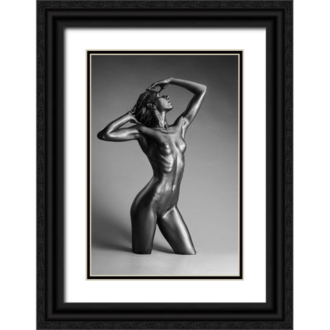 Bronse 4424 Black Ornate Wood Framed Art Print with Double Matting by Valevicius, Aurimas