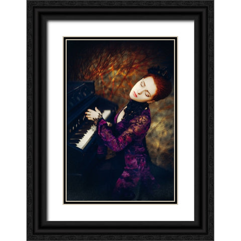 Gone With The Music Black Ornate Wood Framed Art Print with Double Matting by Bolgov (Axe), Ruslan