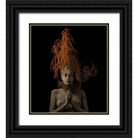 Roots A Plants Praying For Rain...!!!!!! Black Ornate Wood Framed Art Print with Double Matting by Sanchez, Alfredo