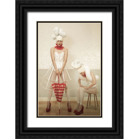 Modern Barock III Black Ornate Wood Framed Art Print with Double Matting by von Diepenbroek, Christine