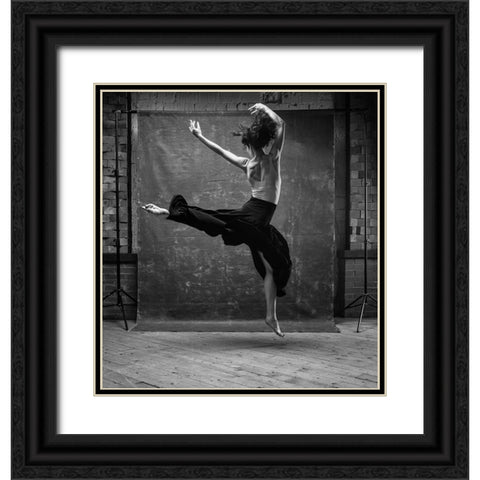 Dance Black Ornate Wood Framed Art Print with Double Matting by Belokonov, Boris