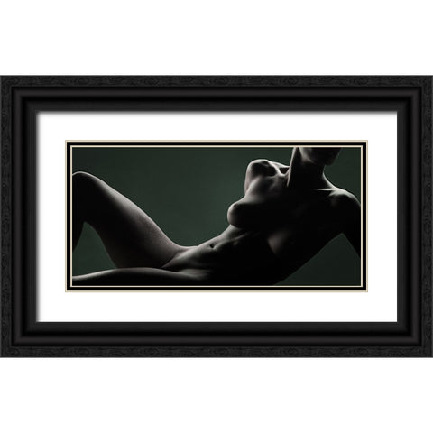 Elegance Black Ornate Wood Framed Art Print with Double Matting by Valevicius, Aurimas