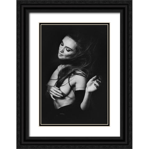 Nataleen Black Ornate Wood Framed Art Print with Double Matting by Rise, Zachar