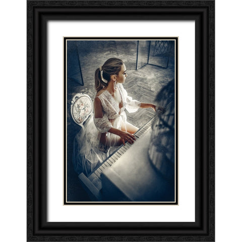 In The Music Of Light Black Ornate Wood Framed Art Print with Double Matting by Bolgov (Axe), Ruslan