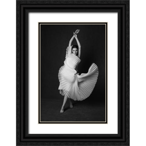 Amour Impur Black Ornate Wood Framed Art Print with Double Matting by Naderi, Peyman