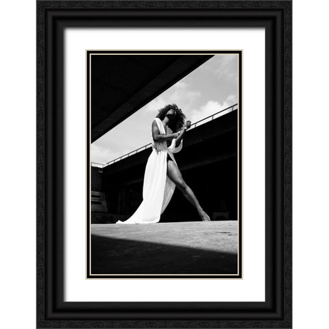 Venance Black Ornate Wood Framed Art Print with Double Matting by De Waal, Marco