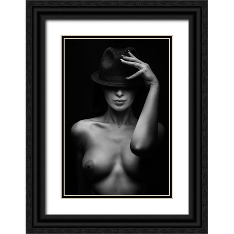 Portrait Black Ornate Wood Framed Art Print with Double Matting by Valevicius, Aurimas