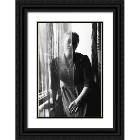 Anastasia Black Ornate Wood Framed Art Print with Double Matting by Mikhailova, Olessya