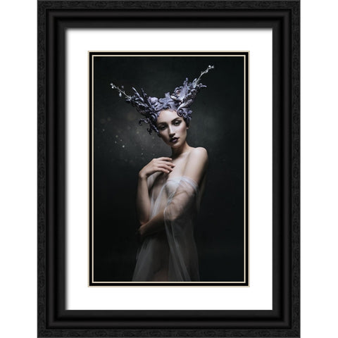 Artemis Black Ornate Wood Framed Art Print with Double Matting by Siegart