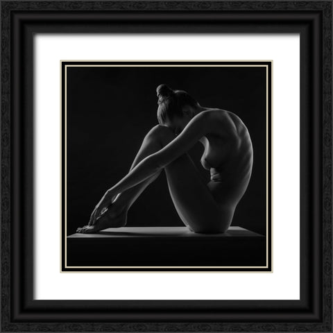 Profile Black Ornate Wood Framed Art Print with Double Matting by Valevicius, Aurimas
