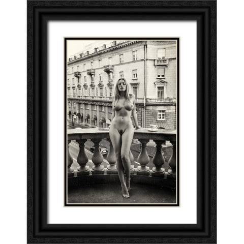 Petersburg Black Ornate Wood Framed Art Print with Double Matting by Oryx, Gene