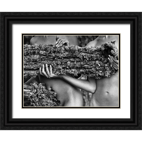Untitled Black Ornate Wood Framed Art Print with Double Matting by Kapsha, Eduards