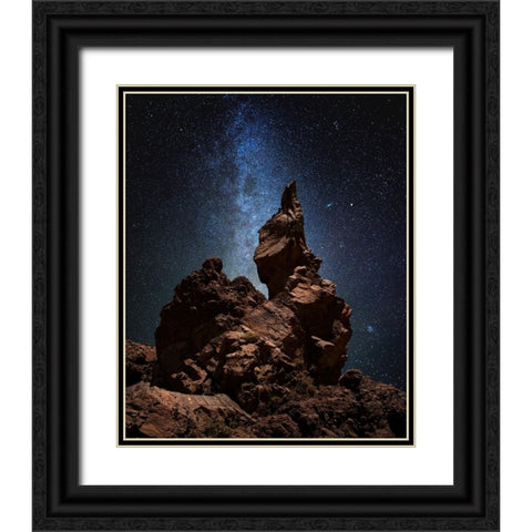 Untitled Black Ornate Wood Framed Art Print with Double Matting by Keller
