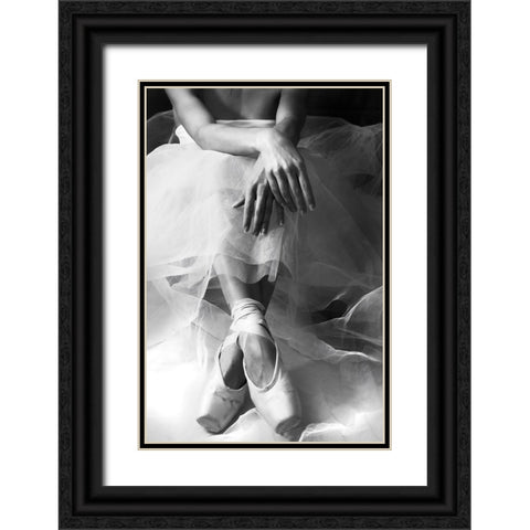 LAttesa Black Ornate Wood Framed Art Print with Double Matting by Nozza, Roberta