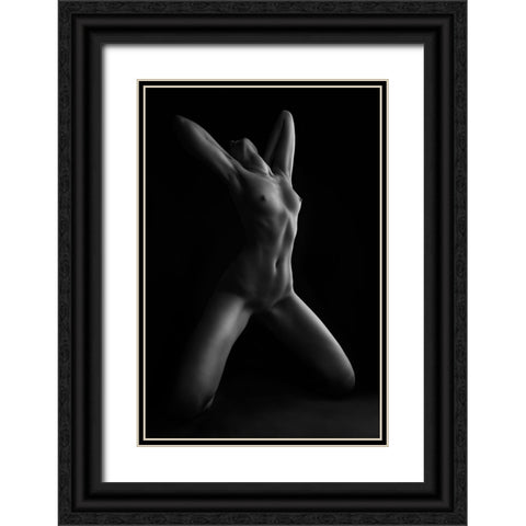 X Black Ornate Wood Framed Art Print with Double Matting by Valevicius, Aurimas