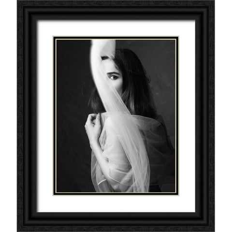 Untitled Black Ornate Wood Framed Art Print with Double Matting by Mokhtari, Mehdi