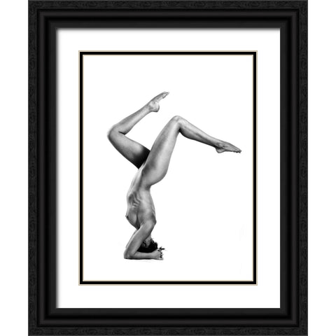 Acrobatic Nude 4 Black Ornate Wood Framed Art Print with Double Matting by Oryx, Gene
