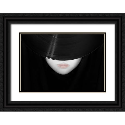 Hiding In Lp Black Ornate Wood Framed Art Print with Double Matting by Suzuki, Takashi