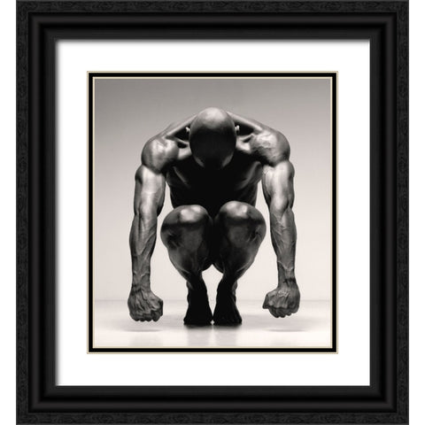 Jovan 1 Black Ornate Wood Framed Art Print with Double Matting by Kustas, Anders