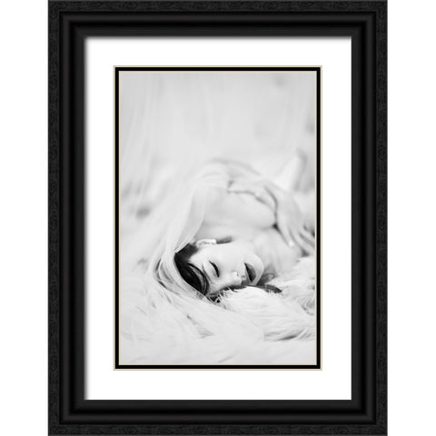 Untitled Black Ornate Wood Framed Art Print with Double Matting by Tu, Jing Xin