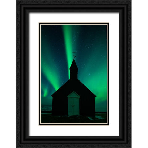 Glory Black Ornate Wood Framed Art Print with Double Matting by Xu, Tony