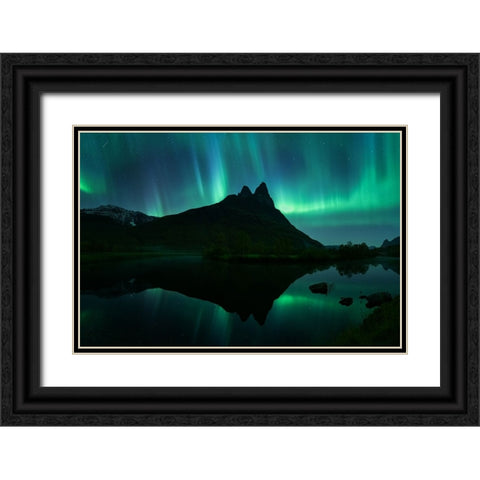 Lightshow Black Ornate Wood Framed Art Print with Double Matting by Bogaerts, Sus