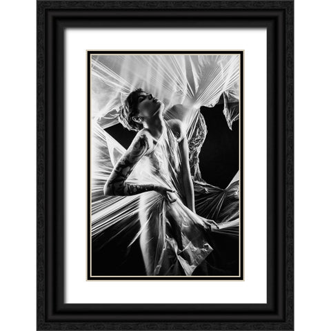 Untitled Black Ornate Wood Framed Art Print with Double Matting by Bousca, Bogdan