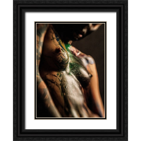 Untitled Black Ornate Wood Framed Art Print with Double Matting by Bousca, Bogdan