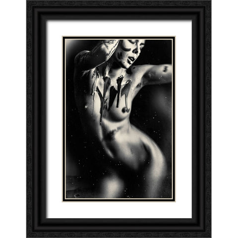 Untitled Black Ornate Wood Framed Art Print with Double Matting by Bousca, Bogdan