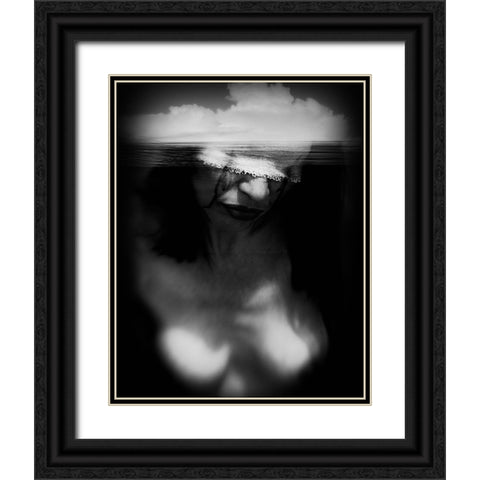 Untitled Black Ornate Wood Framed Art Print with Double Matting by Bousca, Bogdan