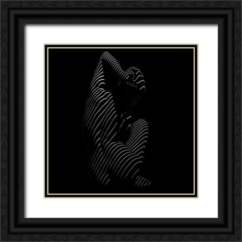 Untitled Black Ornate Wood Framed Art Print with Double Matting by Cloud, Mountain