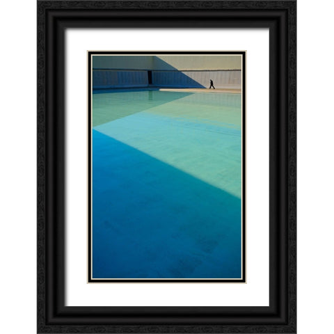 Zig Zag Effect Black Ornate Wood Framed Art Print with Double Matting by Joseph, Florentinus