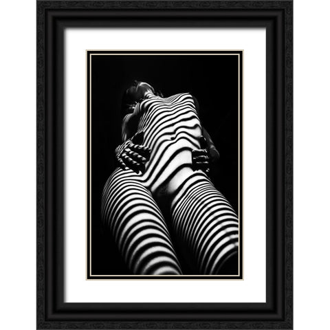 Untitled Black Ornate Wood Framed Art Print with Double Matting by Faletkin, Mikhail
