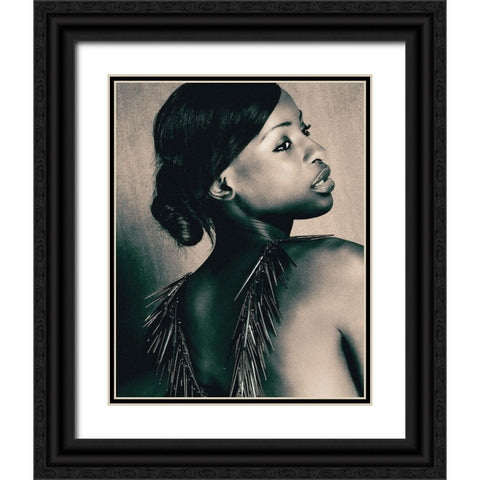 Sguardo Black Ornate Wood Framed Art Print with Double Matting by Affolti, Giordano