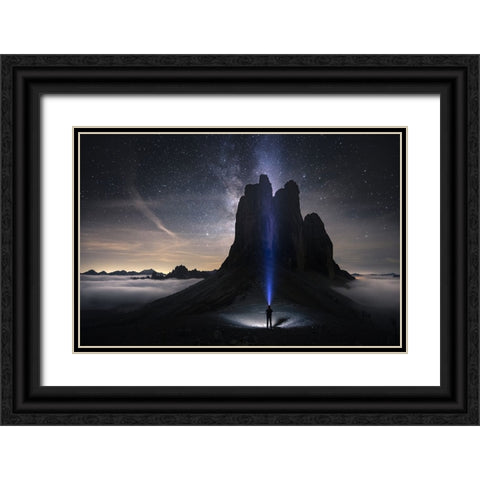 Lightguide Black Ornate Wood Framed Art Print with Double Matting by Nienartowicz, Karol