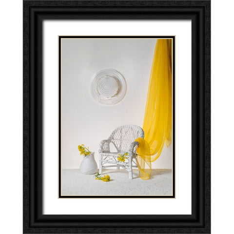 A Bright Morning Black Ornate Wood Framed Art Print with Double Matting by Jacobs, Lydia