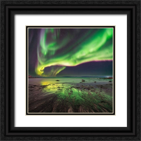 Geen Skagsanden Beach Black Ornate Wood Framed Art Print with Double Matting by Smid Master, Jan