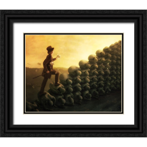 The System Black Ornate Wood Framed Art Print with Double Matting by Kiciak, Christophe