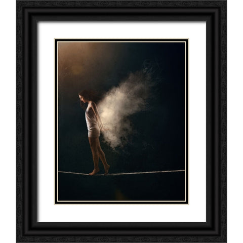 Burning-SLow Black Ornate Wood Framed Art Print with Double Matting by Benvenuti, Laura
