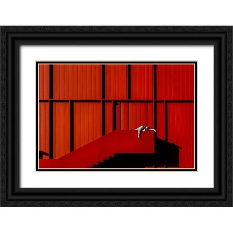 Fashion Geometry Black Ornate Wood Framed Art Print with Double Matting by Bolgov, Ruslan