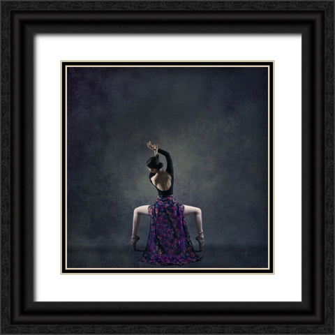 The Girl A Dance Black Ornate Wood Framed Art Print with Double Matting by Hasheminasab, Moein