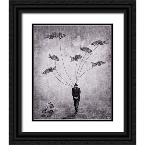 Land Of The Flying Dead Black Ornate Wood Framed Art Print with Double Matting by Mohanraj, Arun