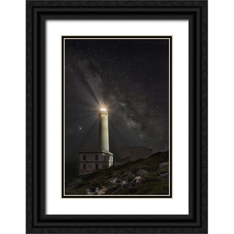 S.T. 007 Black Ornate Wood Framed Art Print with Double Matting by Gray, Dorian